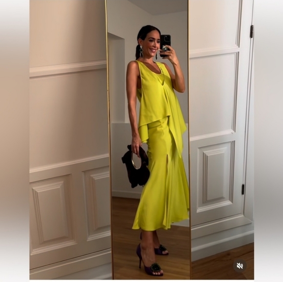 ZARA FLOWY DRESS WITH CAPE SIZE S - Picture 10 of 14